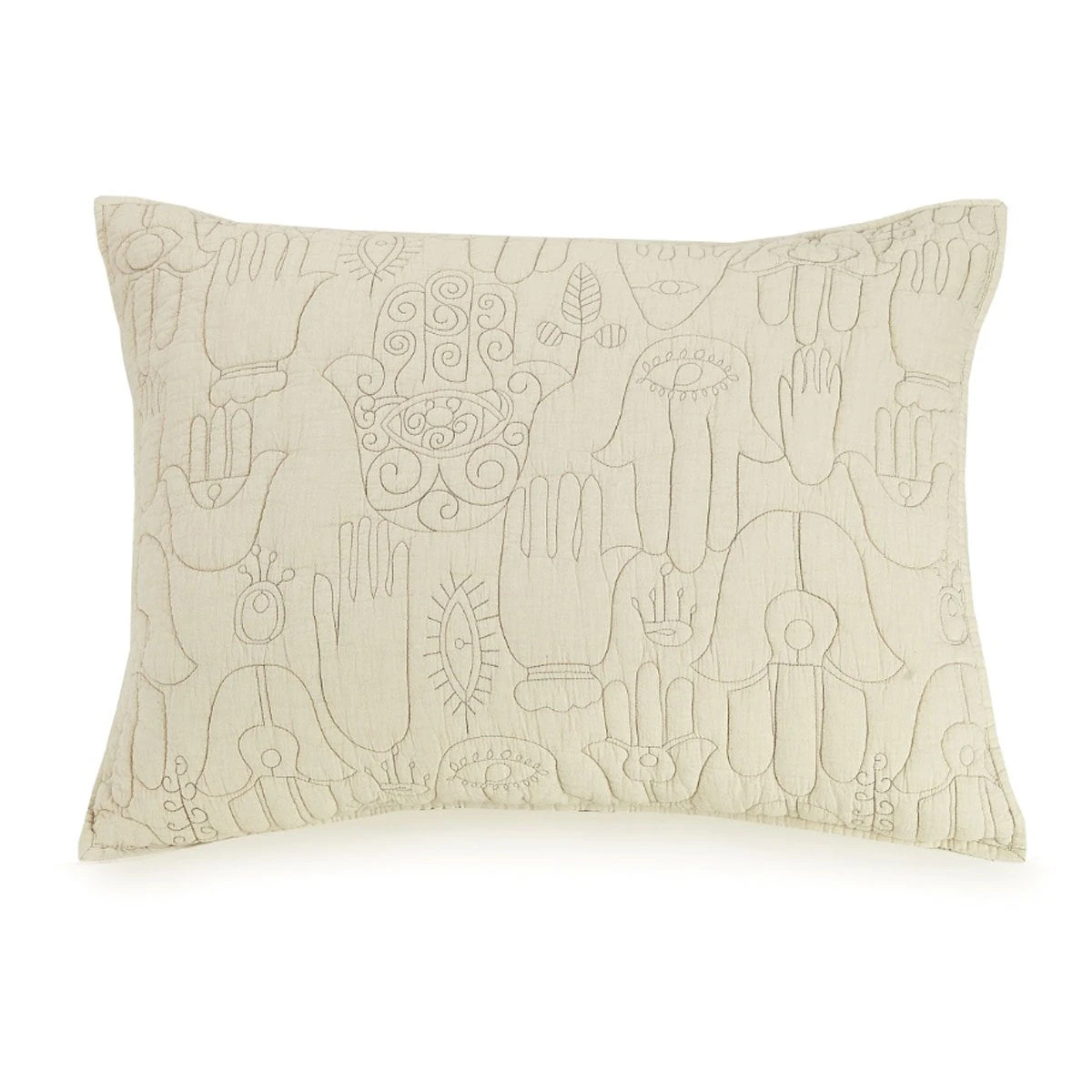 Peking Natural Hamsa Standard Sham Set By Jungalow® 4 Peking Natural Hamsa Standard Sham Set By Jungalow®