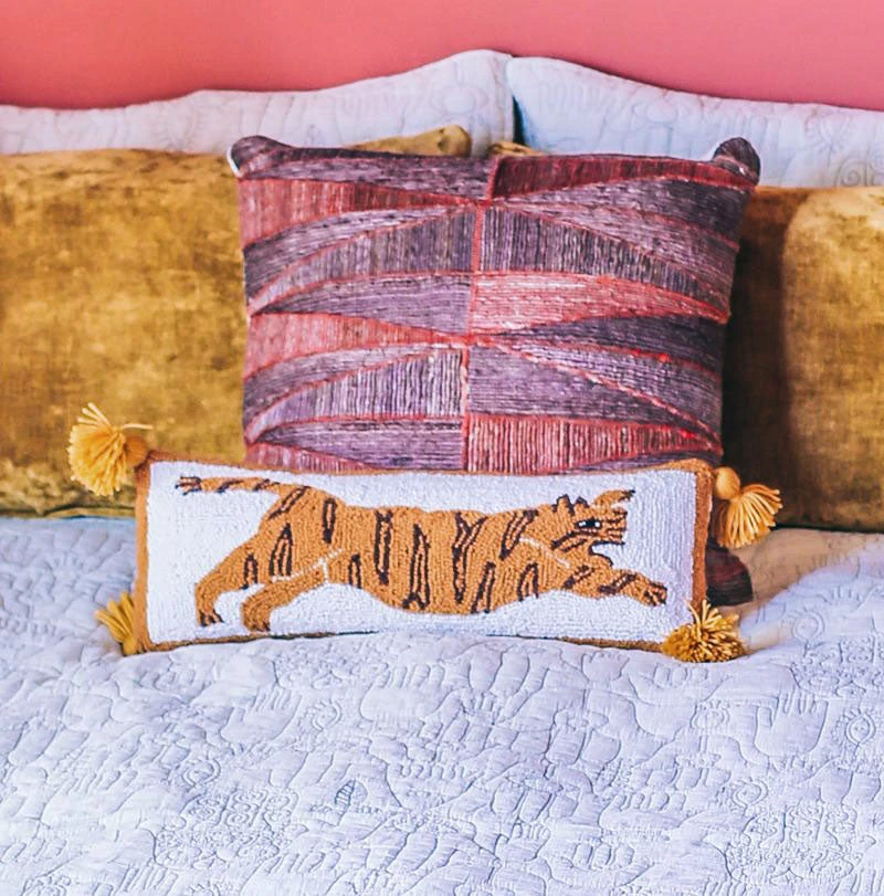 Peking Tigress Pom Pom Hook Pillow By Jungalow® 4 Peking Tigress Pom Pom Hook Pillow By Jungalow®