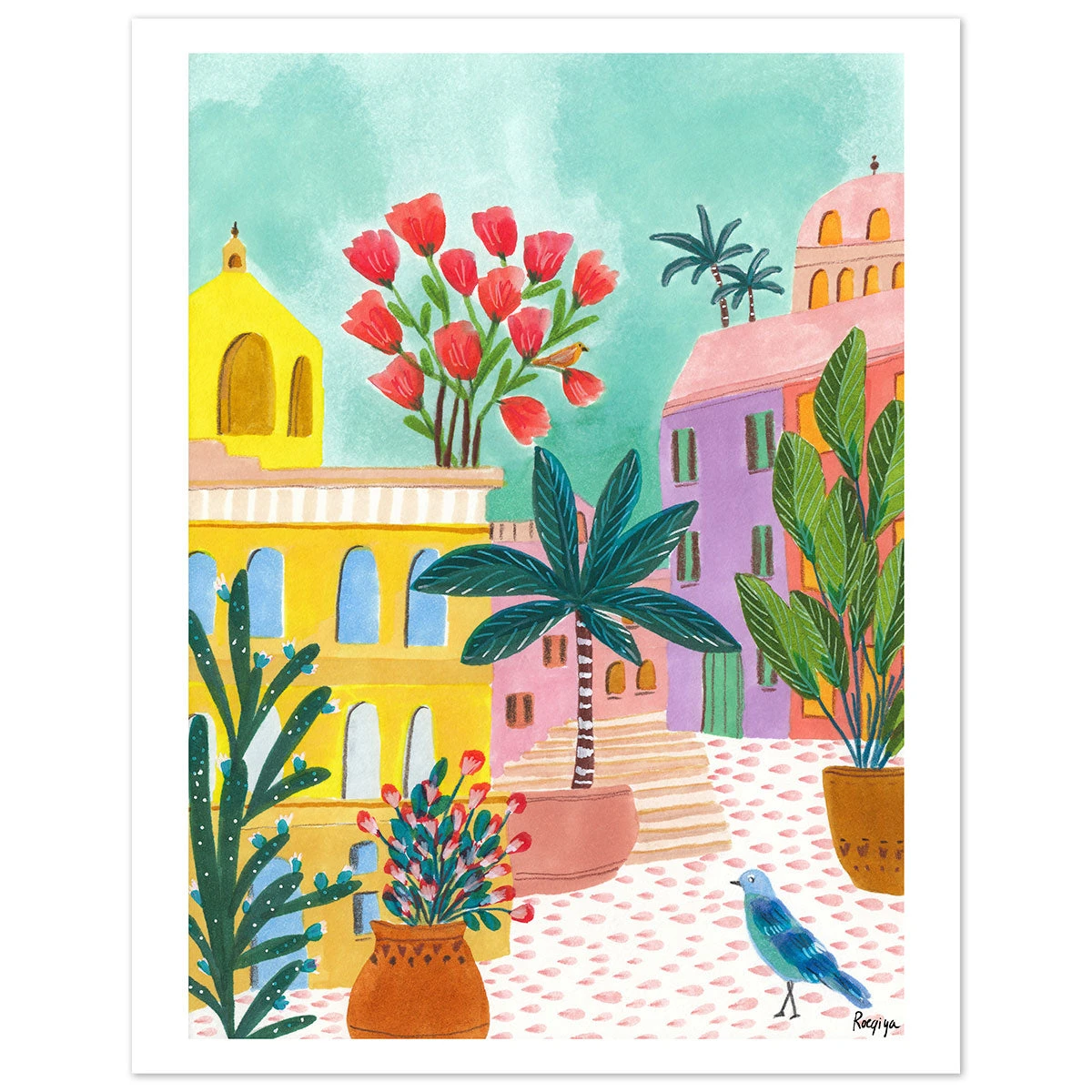 Andalusian Square City Art Print By Roeqiya Fris New 5 Andalusian Square City Art Print By Roeqiya Fris New