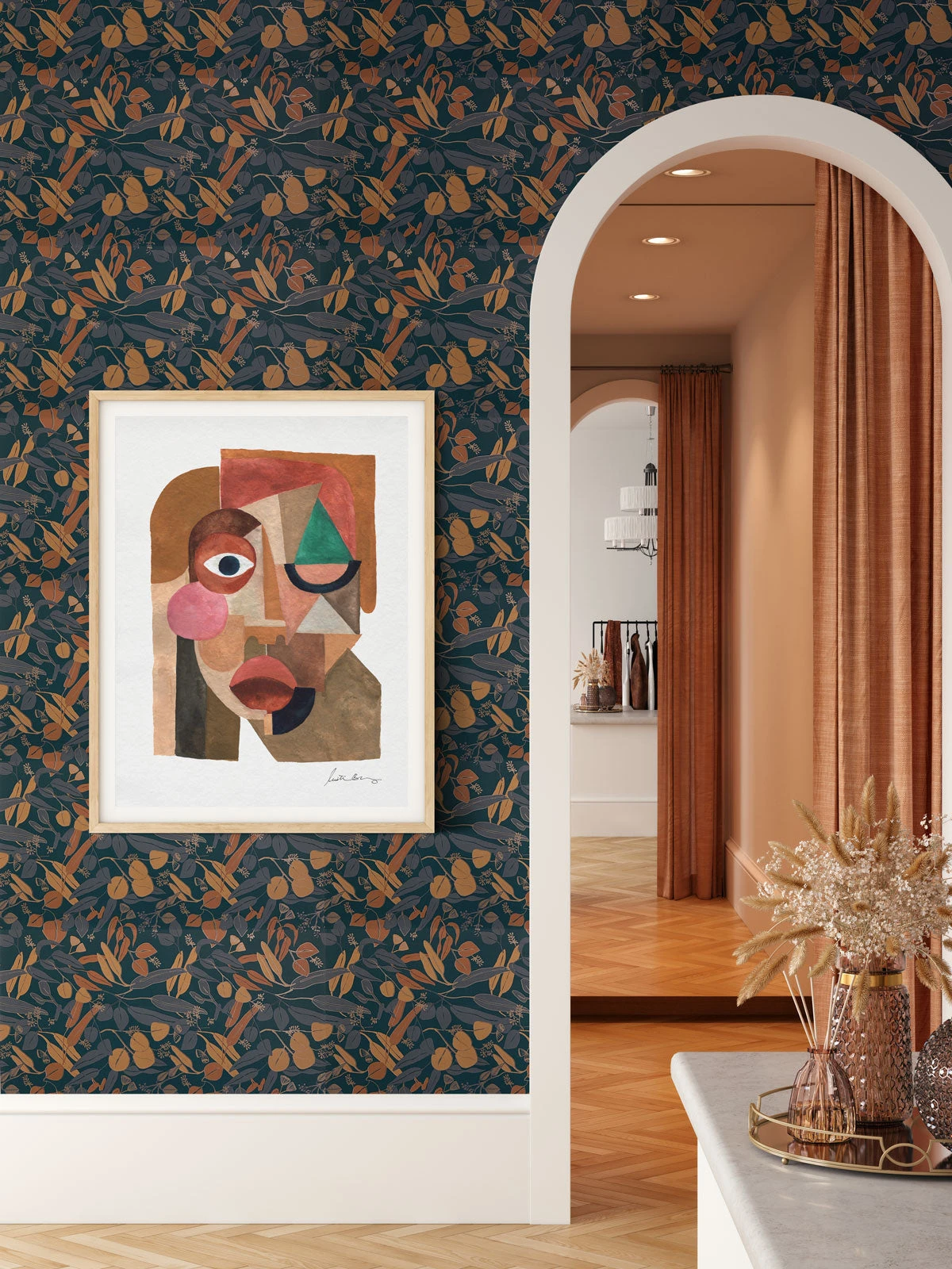 Jungalow® Eucalif Wallpaper In Sunset By Justina Blakeney® - Surestrip 8 Jungalow® Eucalif Wallpaper In Sunset By Justina Blakeney® - Surestrip