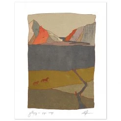 Kids Galloping On Paper Scraps Art Print By Chloe Purpero Johnson