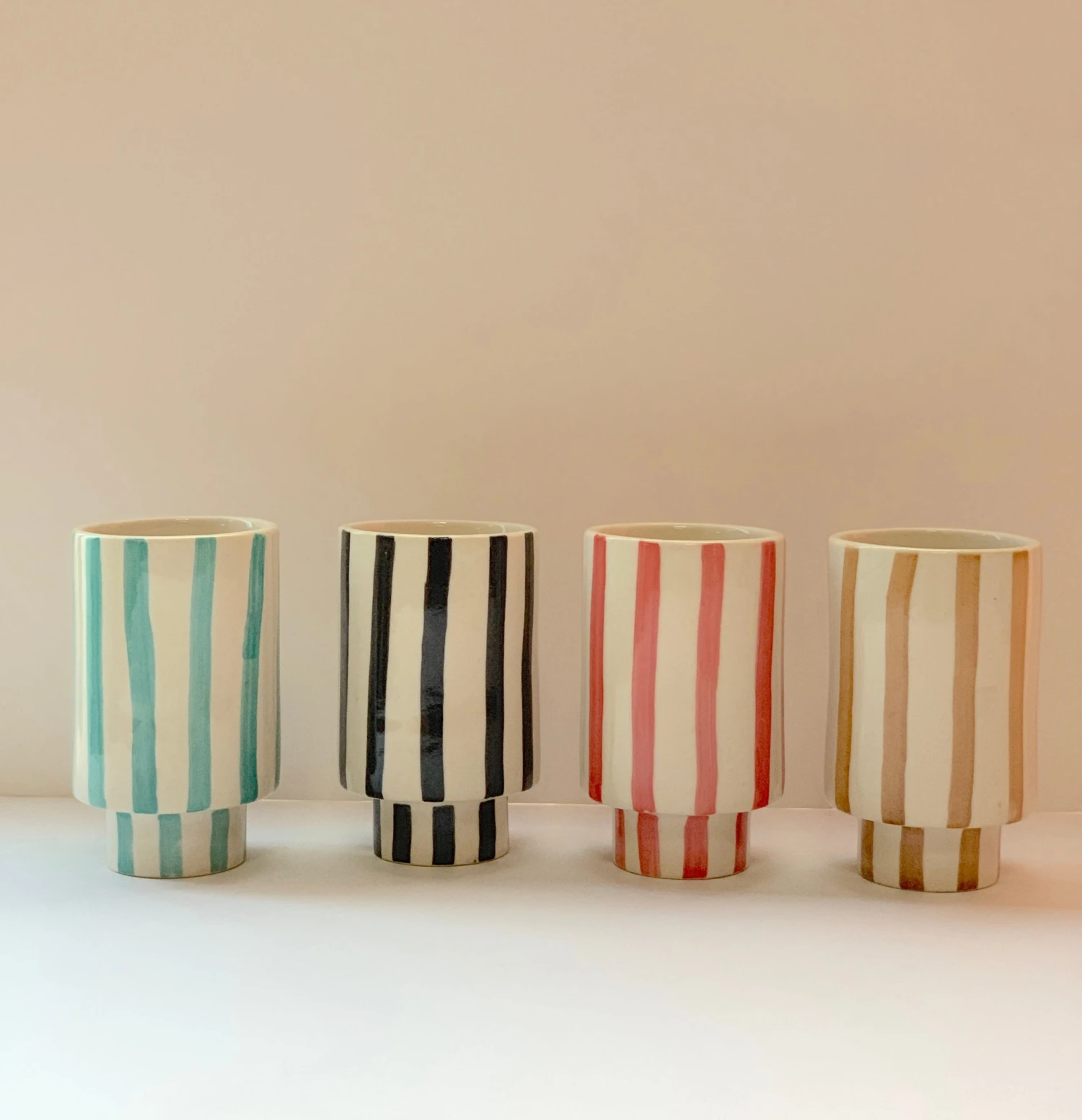 Jungalow® New Kaya Striped Ceramic Cups By Justina Blakeney™ 4 Jungalow® New Kaya Striped Ceramic Cups By Justina Blakeney™