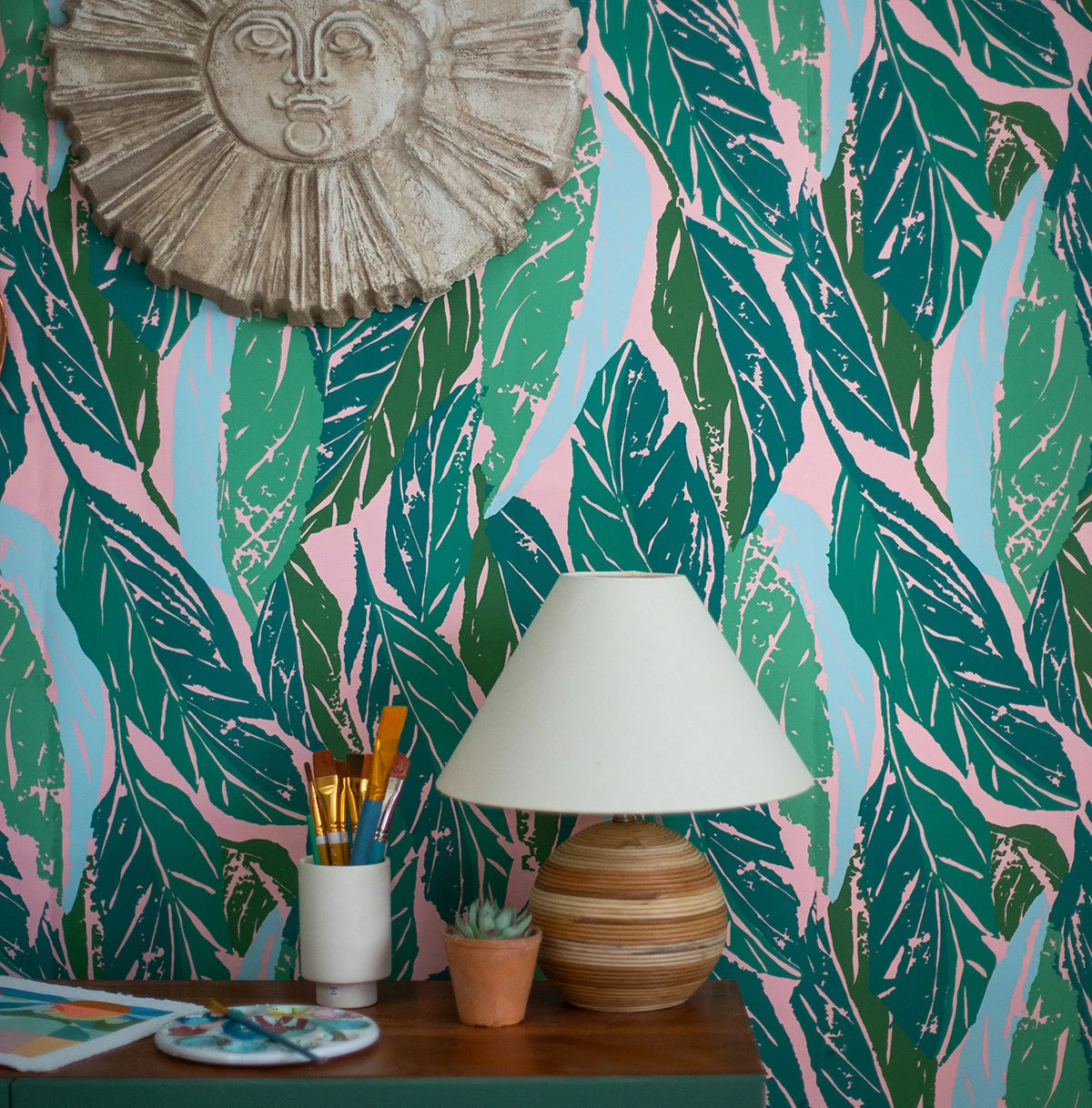 Jungalow Nana Wallpaper In Pink By Justina Blakeney® - Surestrip 3 Jungalow Nana Wallpaper In Pink By Justina Blakeney® - Surestrip