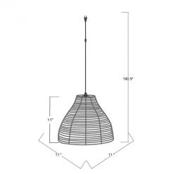 Surya Sand Rattan Lighting Pendant 9 Surya Sand Rattan Lighting Pendant