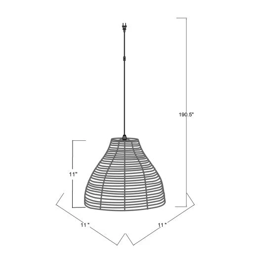 Surya Sand Rattan Lighting Pendant 6 Surya Sand Rattan Lighting Pendant