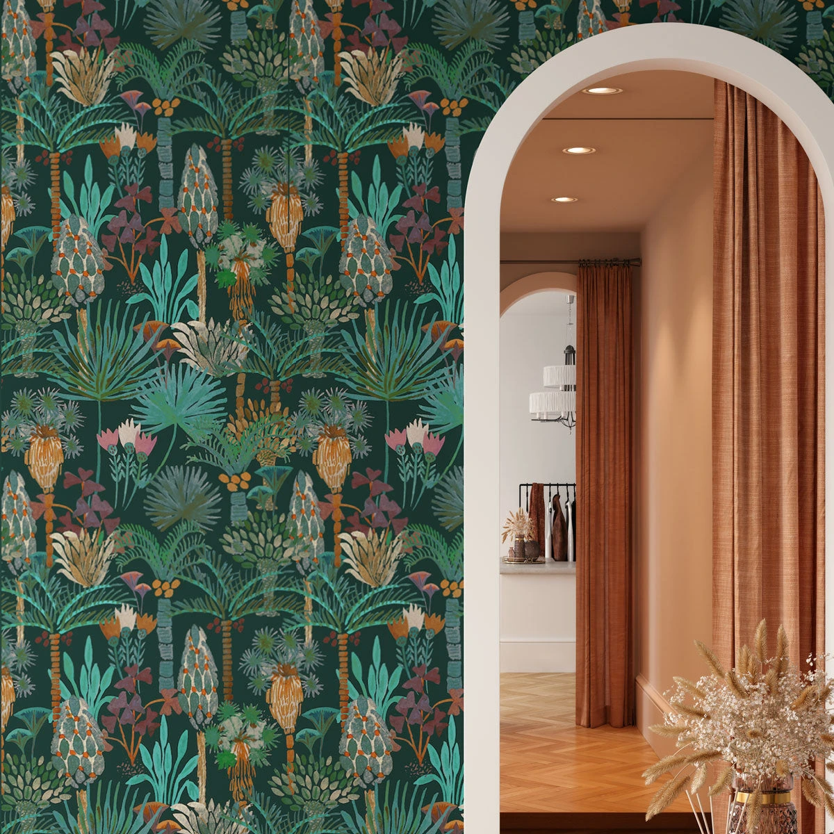 Jungalow® Phoenix Wallpaper In Jungle By Justina Blakeney® - Sure Strip 5 Jungalow® Phoenix Wallpaper In Jungle By Justina Blakeney® - Sure Strip