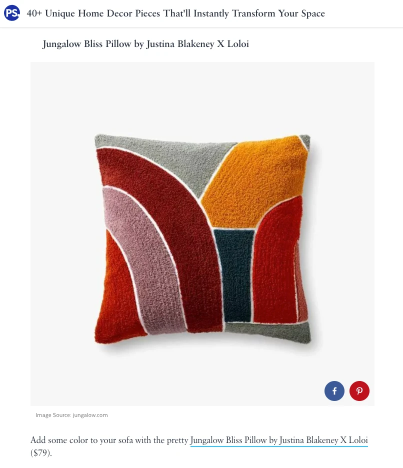 Loloi Rugs All Pillows Bliss Pillow By Justina Blakeney® X Loloi 5 Loloi Rugs All Pillows Bliss Pillow By Justina Blakeney® X Loloi