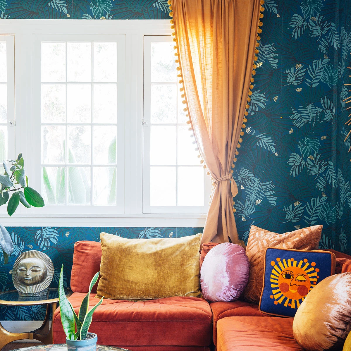 Jungalow® Aja Wallpaper In Teal By Justina Blakeney® - Surestrip 4 Jungalow® Aja Wallpaper In Teal By Justina Blakeney® - Surestrip