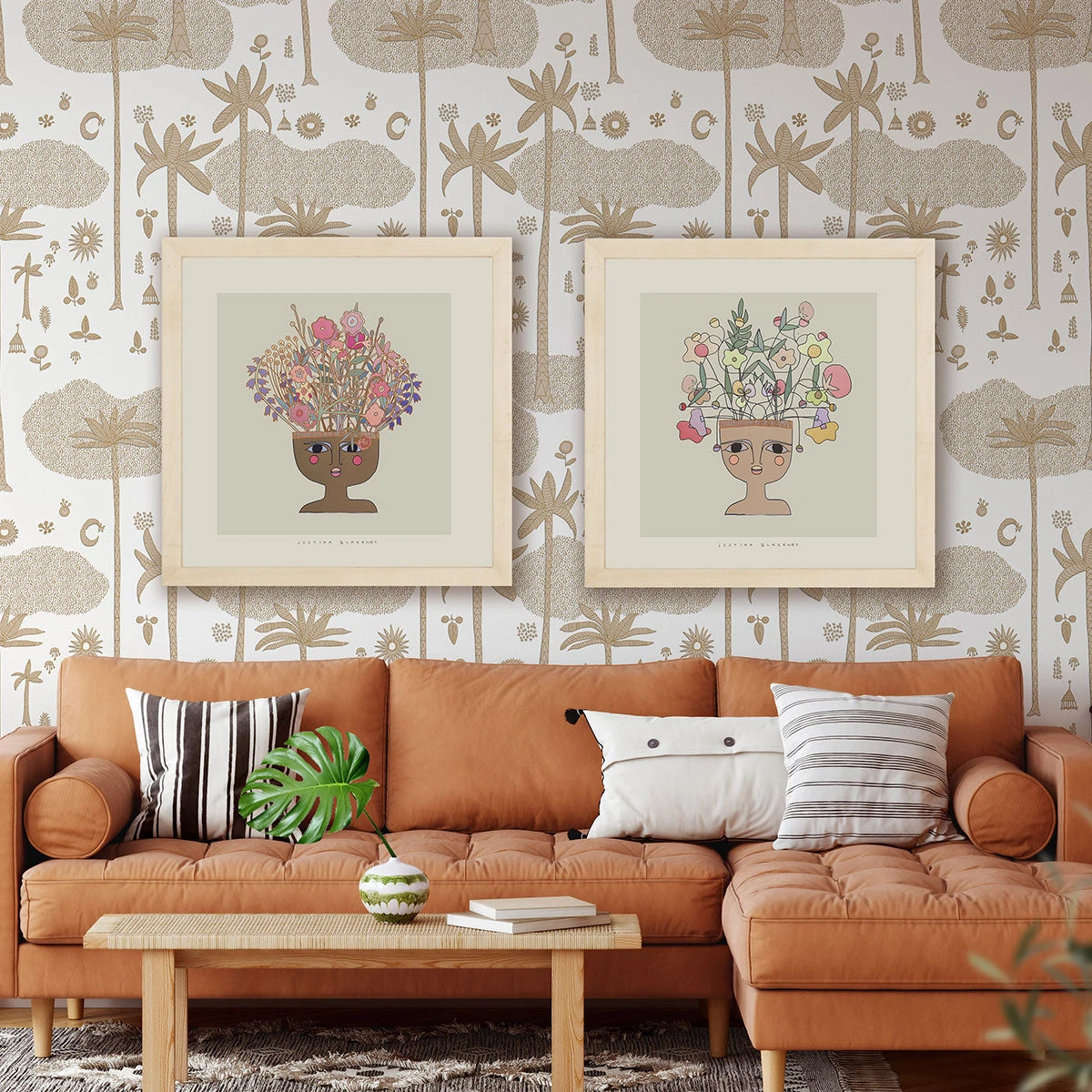 Justina Blakeney® All Gifts Flower Thinker 1 Art Print By Justina Blakeney™