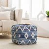 Surya Indigo Stitched Pouf All Stools, Poufs + Side Tables 2 Surya Indigo Stitched Pouf All Stools, Poufs + Side Tables