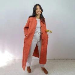 Peking Hamsa Quilted Coat In Coral By Jungalow® 9 Peking Hamsa Quilted Coat In Coral By Jungalow®