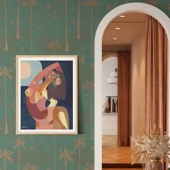 Jungalow® Cosmic Desert Wallpaper In Green By Justina Blakeney® - Sure Strip 17 Jungalow® Cosmic Desert Wallpaper In Green By Justina Blakeney® - Sure Strip