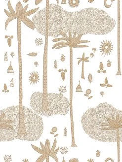 Jungalow® Cosmic Desert Wallpaper In Gold By Justina Blakeney® - Paste The Sheet