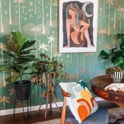 Jungalow® Cosmic Desert Wallpaper In Green By Justina Blakeney® - Sure Strip 13 Jungalow® Cosmic Desert Wallpaper In Green By Justina Blakeney® - Sure Strip