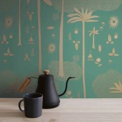 Jungalow® Cosmic Desert Wallpaper In Green By Justina Blakeney® - Sure Strip 16 Jungalow® Cosmic Desert Wallpaper In Green By Justina Blakeney® - Sure Strip
