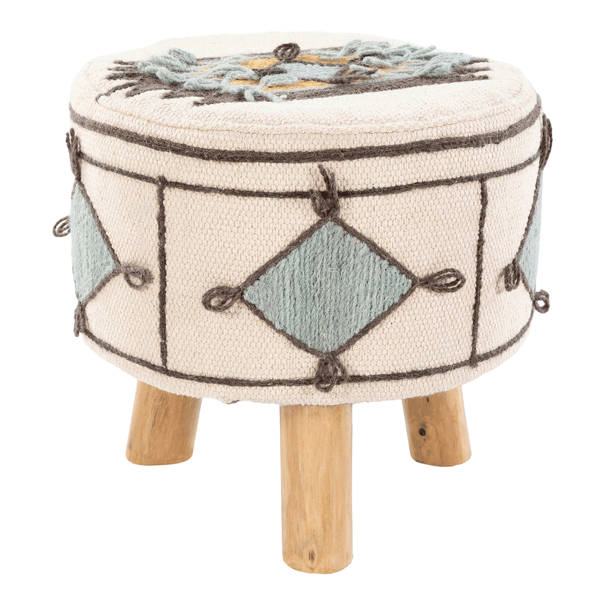 Surya Woven Diamond Stool 4 Surya Woven Diamond Stool