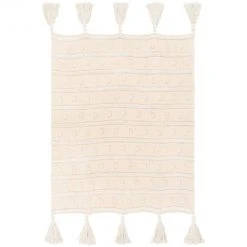 Surya Cream Shag Throw Blanket