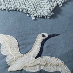 Loloi Rugs Beaded Fringe Egret Pillow By Justina Blakeney® X Loloi All Pillows