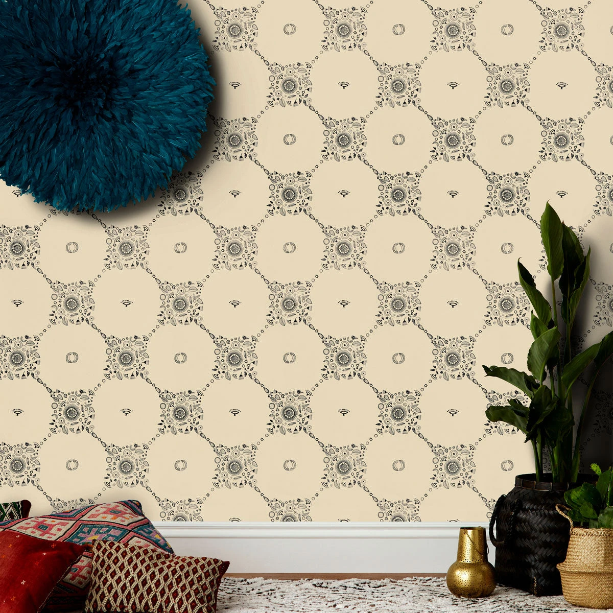 Jungalow Fez Wallpaper In Cappuccino By Justina Blakeney® 4 Jungalow Fez Wallpaper In Cappuccino By Justina Blakeney®