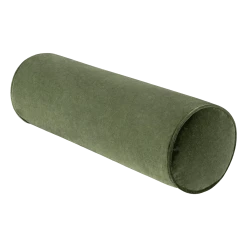 Surya Cotton Velvet Bolster Pillow In Green All Pillows