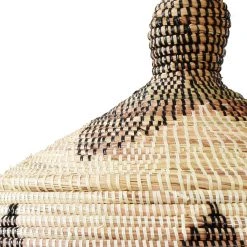 Swahili African Modern New Black + Cream Hamper Basket