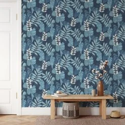 Jungalow® Lilia Wallpaper In Blue