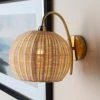 Surya Rattan + Gold Sconce 3 1 Surya Rattan + Gold Sconce 3