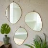Kalalou All Décor & Mirrors Oval Brass Framed Mirror Set 1 Kalalou All Décor & Mirrors Oval Brass Framed Mirror Set