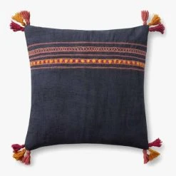 Loloi Rugs All Pillows Navy Tassel Pillow By Justina Blakeney® X Loloi