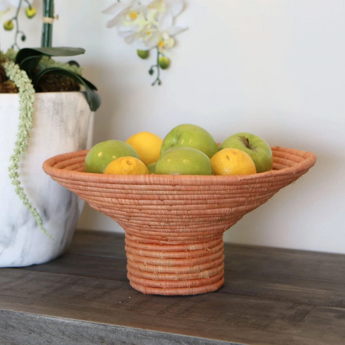 AAA Peach Pedestal Bowl Tabletop + Kitchen 3 AAA Peach Pedestal Bowl Tabletop + Kitchen