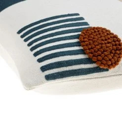 Surya Teal Shapes Pillow All Pillows