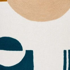 Surya Teal Shapes Pillow All Pillows