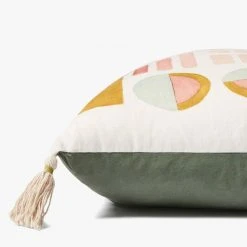 Loloi Rugs Sunset Watercolor Tassel Pillow