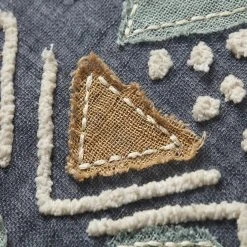 Loloi Rugs All Pillows Navy Linen Shapes Pillow