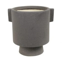 HomArt New Charcoal Ceramic Planter
