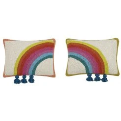 Peking Rain Bow Hook Pillow Set By Jungalow® Hook Pillows