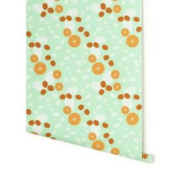 Jungalow Vitamin C Wallpaper In Seafoam By Justina Blakeney®