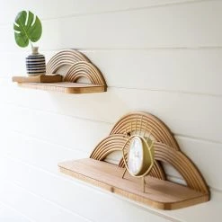 Kalalou Arched Cane Shelf Set All Décor & Mirrors