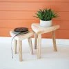 Kalalou Hand Carved Wooden Stool Set All Stools, Poufs + Side Tables 1 Kalalou Hand Carved Wooden Stool Set All Stools, Poufs + Side Tables