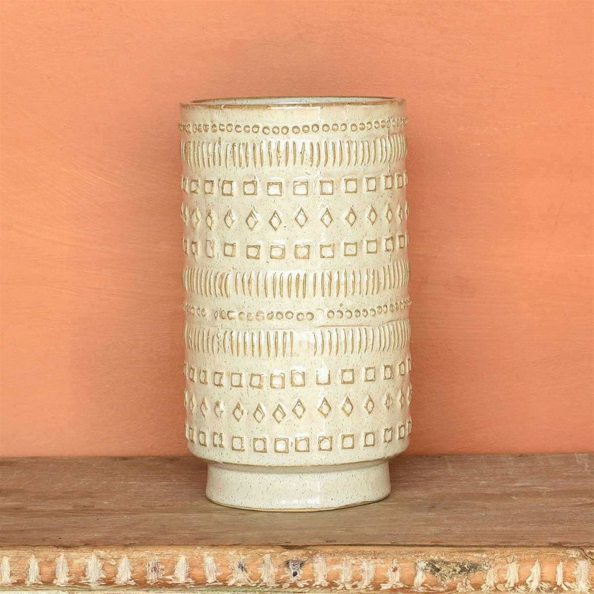 HomArt Embossed Ceramic Vase New 4 HomArt Embossed Ceramic Vase New