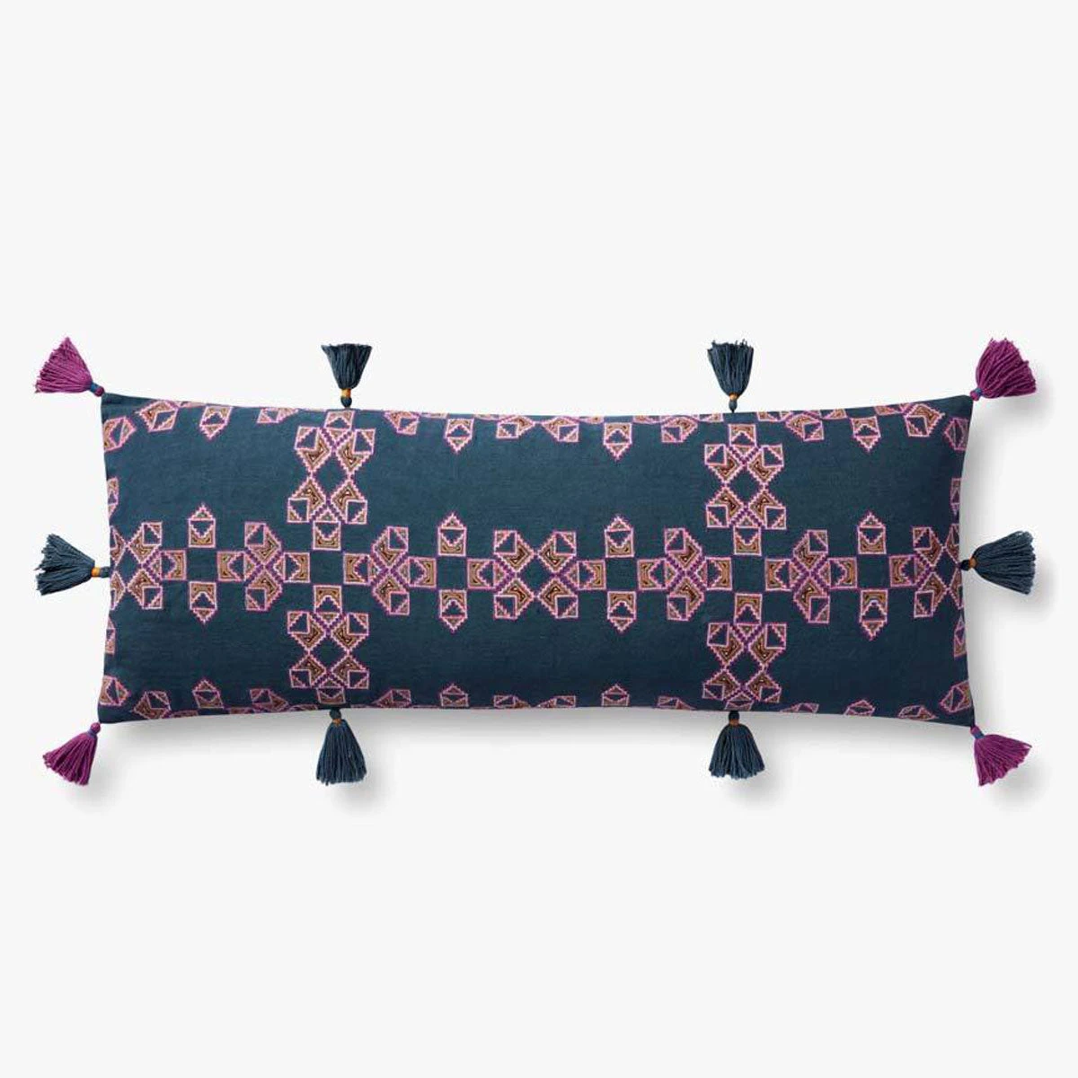 Loloi Rugs All Pillows Violet Tassel Lumbar Pillow By Justina Blakeney® X Loloi 3 Loloi Rugs All Pillows Violet Tassel Lumbar Pillow By Justina Blakeney® X Loloi